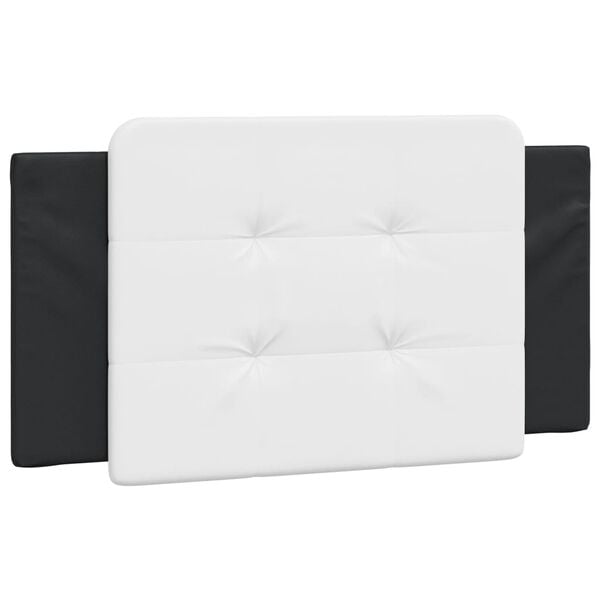 vidaXL Headboard Cushion Black and White Faux leather 39.4 in wide