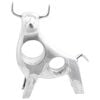 vidaXL Bull Sculpture Silver 22 x 9.5 x 34 cm Aluminium
