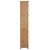 vidaXL Bookcase Natural Oak Solid Oak Wood Large Bookcase Rectangular