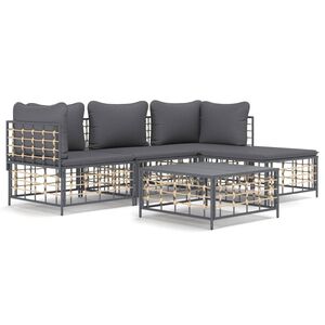 vidaXL Garden Lounge Set Anthracite