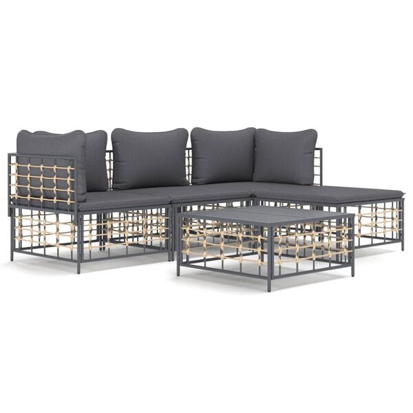 vidaXL Garden Lounge Set Anthracite