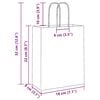 vidaXL Paper Bags 250 pcs with Handles Yellow 18x8x22 cm