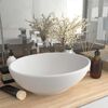 vidaXL Luxury Basin Oval-shaped Matt White 15.7x13.0" Ceramic