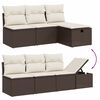 vidaXL Garden Sofa Set Brown