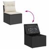 vidaXL Garden Chair Black, Cream White