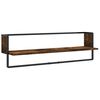 vidaXL Wall Shelf Set Set of 6 Smoked Oak Engineered wood, metal Medium