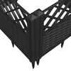 vidaXL Garden Planter Black PP (polypropylene) 48.6 x 17.1 x 17.1 in