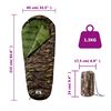 vidaXL Mummy Sleeping Bag for Adults Camping 3 Seasons