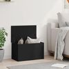 vidaXL Storage Box Black Engineered Wood Medium Storage Box