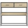 vidaXL Console Table Sonoma Oak Engineered Wood 35.4 x 13.8 x 31.5 in