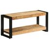 vidaXL TV Stand Natural wood Solid Mango Wood and Powder-Coated Iron