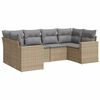 vidaXL Garden Sofa Set Set of 6 Beige PE rattan Modular