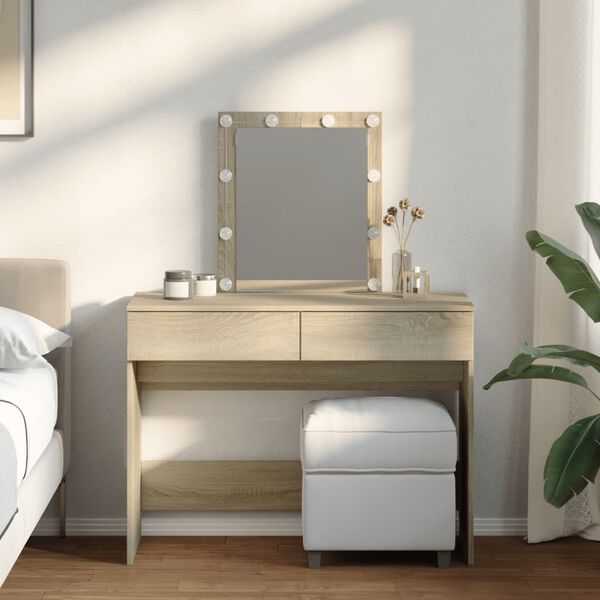 vidaXL Dressing Table Sonoma Oak Engineered Wood Medium Dressing Table