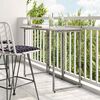 vidaXL Garden Table Grey PE Rattan, Powder-Coated Steel, PC Board