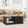 vidaXL Coffee Table Black Engineered wood 35.4 x 19.7 x 13.8 in
