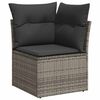 vidaXL Garden Sofa Set Light Grey PE rattan, powder-coated steel Large