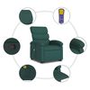 vidaXL Stand Up Massage Recliner Chair Dark Green