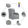 vidaXL Electric Massage Recliner Chair Light gray
