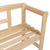 vidaXL Outdoor Bench Natural 46.85 x 17.32 x 29.92 in Solid Pine Wood