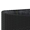 vidaXL Patio Sofa Set Set of 4 Black PE rattan Standard Modular