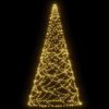vidaXL Christmas Tree on Flagpole Warm White 500 LEDs 10 ft
