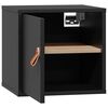 vidaXL Wall Cabinet Black Solid pine wood 12.4x11.8x11.8 in Wall Cabinet