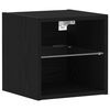 vidaXL TV Cabinet Set Black 11.81 x 11.22 x 11.81 in Engineered Wood