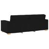 vidaXL Sofa 3 pcs Black 86.61 x 31.50 x 33.07 in Linen-blend Fabric