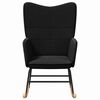 vidaXL Rocking Chair Black Sherpa Fabric