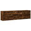 vidaXL TV Cabinet Smoked oak Engineered wood Large TV Cabinet