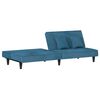 vidaXL Sofa Bed Blue Velvet, Plywood 78.7 x 35.0 x 27.6 in