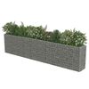 vidaXL Gabion Raised Bed Silver Galvanized Steel 177.2x19.7x39.4 in