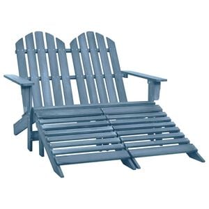 vidaXL Garden Chair Blue Solid fir wood Large Detachable