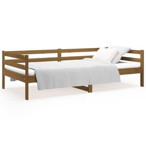 vidaXL Day Bed Honey brown Solid pine wood 35.4x74.8 in