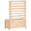vidaXL Garden Planter Natural Pine Solid Pine Wood 31.1 x 15.6 x 44.9 in