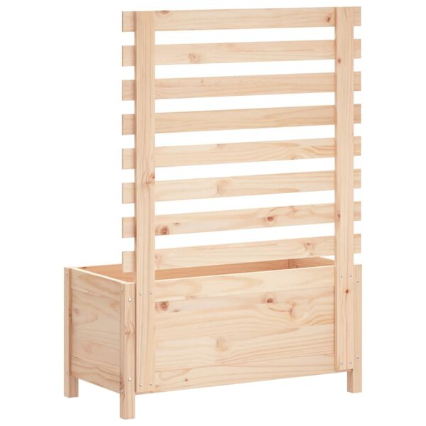 vidaXL Garden Planter Natural Pine Solid Pine Wood 31.1 x 15.6 x 44.9 in