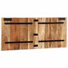 vidaXL Headboard Natural wood Solid Acacia wood Double Industrial