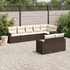vidaXL Garden Sofa Set Brown and Cream White