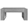 vidaXL Coffee Table Grey sonoma Engineered wood, glass Medium