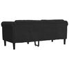 vidaXL Sofa Black Velvet, Plywood, Solid Wood 2-Seater Stylish Design