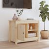 vidaXL TV Cabinet Natural Wood Solid Pine Wood Medium TV Cabinet