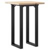 vidaXL Dining Table O-Frame 19.7"x19.7"x29.7" Solid Wood Pine and Steel