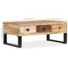 vidaXL Coffee Table Natural Wood Solid Mango Wood Medium Coffee Table
