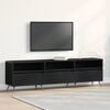 vidaXL TV Cabinet Black oak 59.06 x 11.81 x 17.52 in Engineered wood