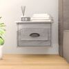vidaXL Wall-mounted Bedside Cabinet Grey Sonoma Engineered wood