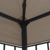 vidaXL Gazebo Taupe Polyester canopy, steel frame Large Gazebo