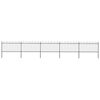vidaXL Garden Fence with Hoop Top Steel 351.3"x39.4" Black