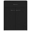 vidaXL Sideboard Black Oak 23.62 x 11.81 x 29.53 in Engineered Wood