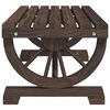 vidaXL Garden Coffee Table Burnt Wood Solid Fir Wood Medium Durable
