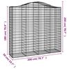 vidaXL Gabion Basket Set of 9 Silver Galvanized iron Large